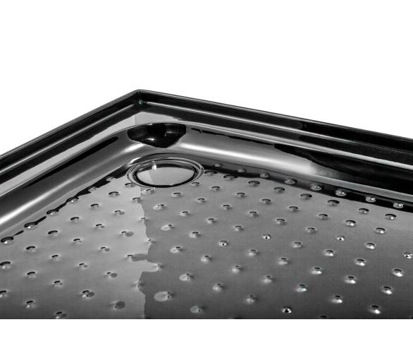 Душова кабіна VIVIA — Ida Black P 92/5 B LN 90х90х205 мілкий піддон