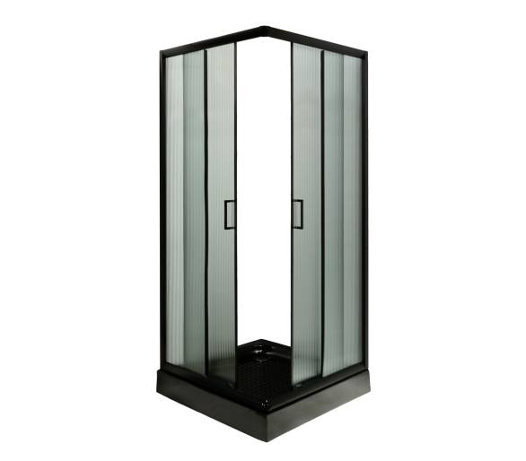 Душова кабіна VIVIA LAMIJA black 90х90х205 мілкий піддон