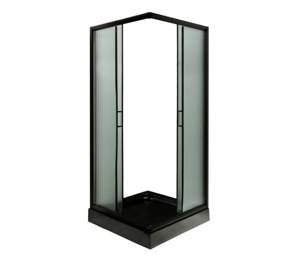 Душова кабіна VIVIA LAMIJA black 90х90х205 мілкий піддон