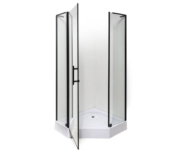 Душевая кабина VIVIA Ethna Black P91 B 90x90x195 мелкий поддон