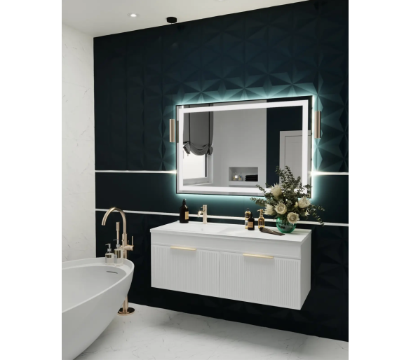 Тумба в ванную подвесная Mirater Adele 120 L/R Белая