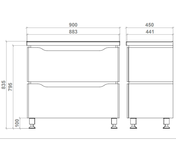 Тумба підлогова Sacramento 90 Чорна