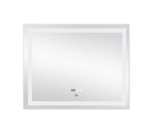 Зеркало Qtap Mideya (DC-F614) с LED, часы 1000х800