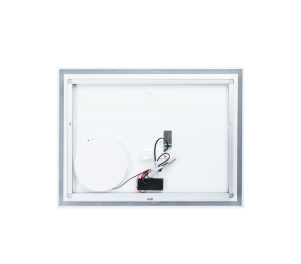 Зеркало Qtap Stork с LED, часы и линза 800х600