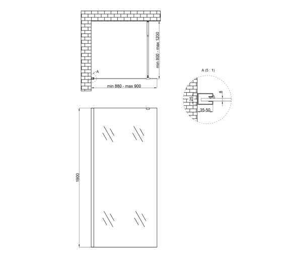 Стенка Walk-In STANDARD 90x190