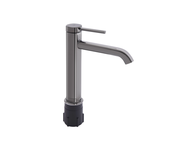 Смеситель для раковины высокий Qtap Robin Black Chrome