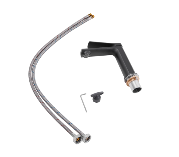 Смеситель для раковины Qtap Slavonice Black Matt
