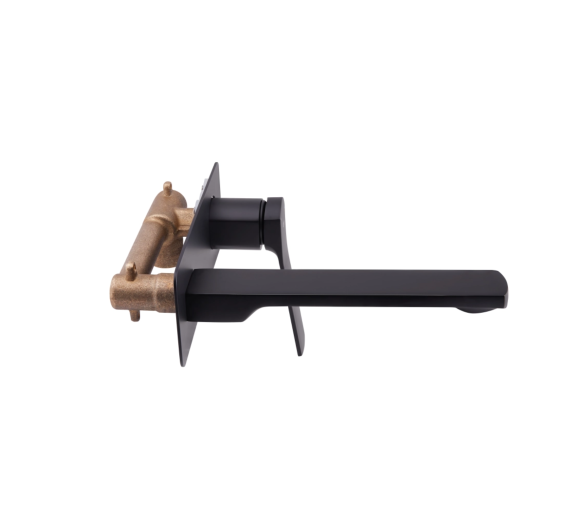 Смеситель для раковины скрытого монтажа Qtap Slavonice Black Matt