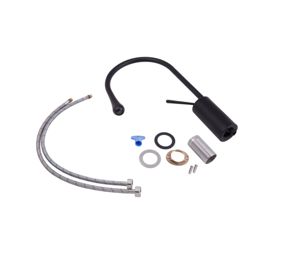 Смеситель для раковины высокий Qtap Virgo Black Matt