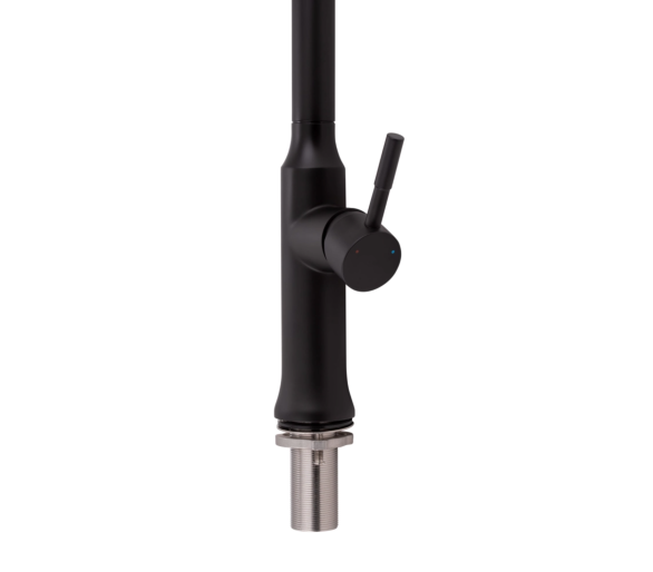 Змішувач для кухні висувний Qtap Baruska Black Matt