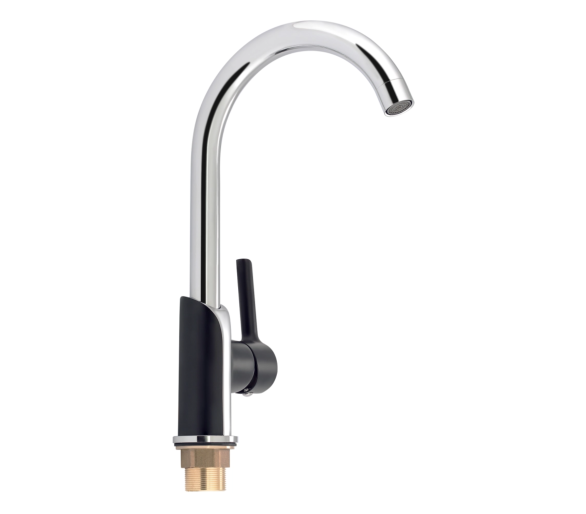 Змішувач для кухні Qtap Grand Chrome/Black