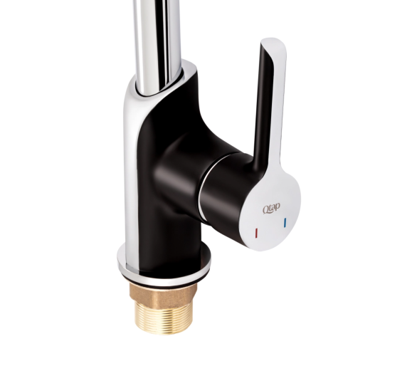 Смеситель для кухни Qtap Grand Chrome/Black