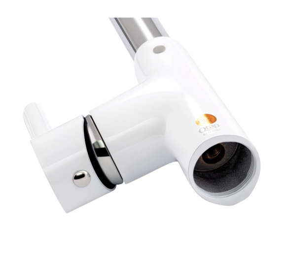 Смеситель для кухни Qtap Grand Chrome/White