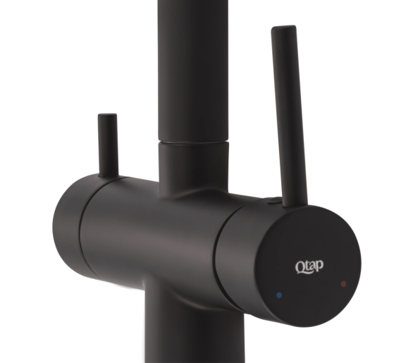 Змішувач для кухні і фільта Qtap Kuchyne Black Matt