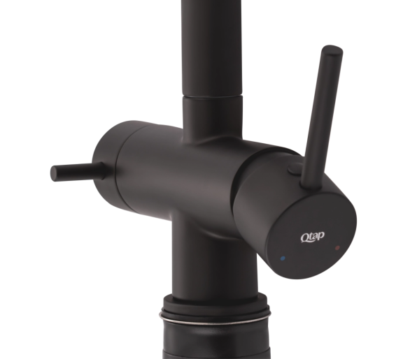 Змішувач для кухні і фільта Qtap Kuchyne Black Matt