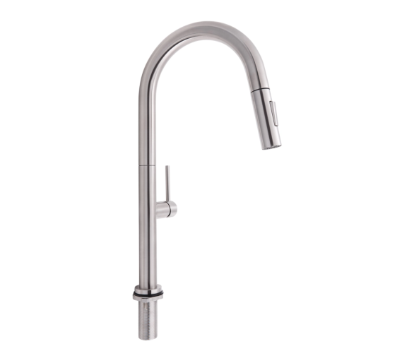 Смеситель для кухни выдвижной Qtap Lenicka Nickel PVD