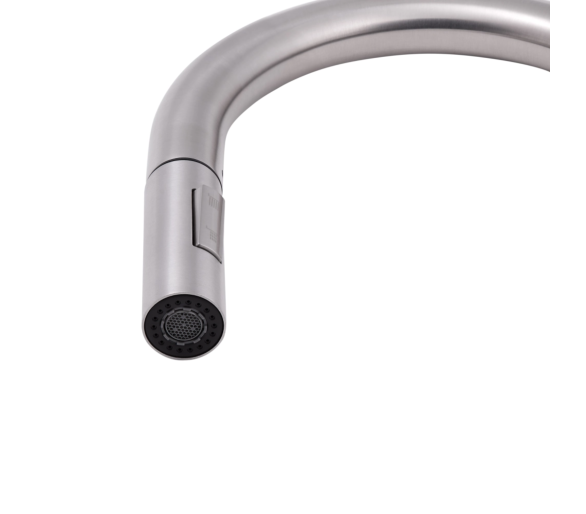 Смеситель для кухни выдвижной Qtap Lenicka Nickel PVD