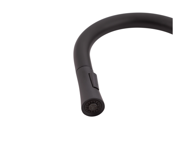 Смеситель для кухни выдвижной Qtap Evicka Black Matt