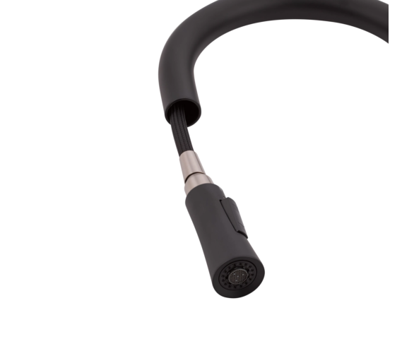 Змішувач для кухні висувний Qtap Evicka Black Matt