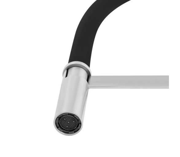 Змішувач для кухні гнучкий Qtap Linea Chrome/Black
