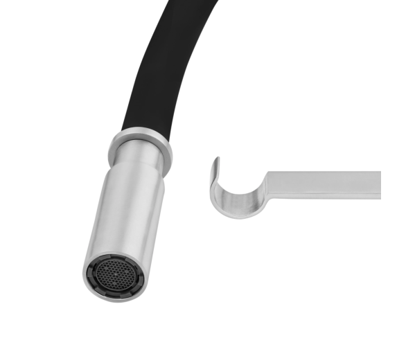 Змішувач для кухні гнучкий Qtap Linea Chrome/Black
