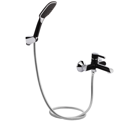 Змішувач для ванни Qtap Grand Chrome/Black