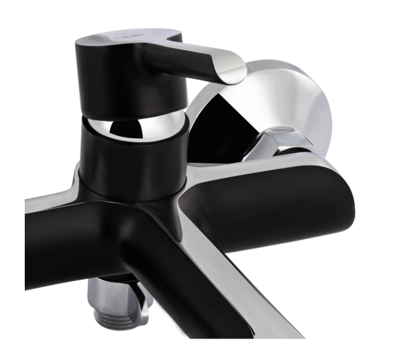 Смеситель для ванны Qtap Grand Chrome/Black
