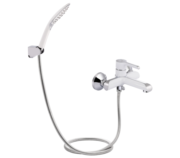 Змішувач для ванни Qtap Grand Chrome/White