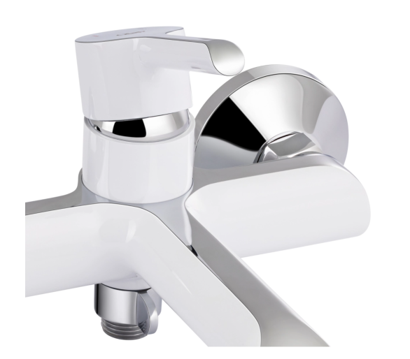 Змішувач для ванни Qtap Grand Chrome/White