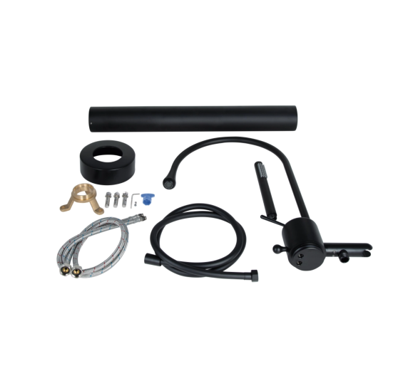 Змішувач для ванни підлоговий Qtap Virgo Black Matt