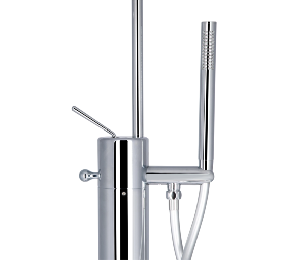 Смеситель для ванны напольный Qtap Virgo Chrome