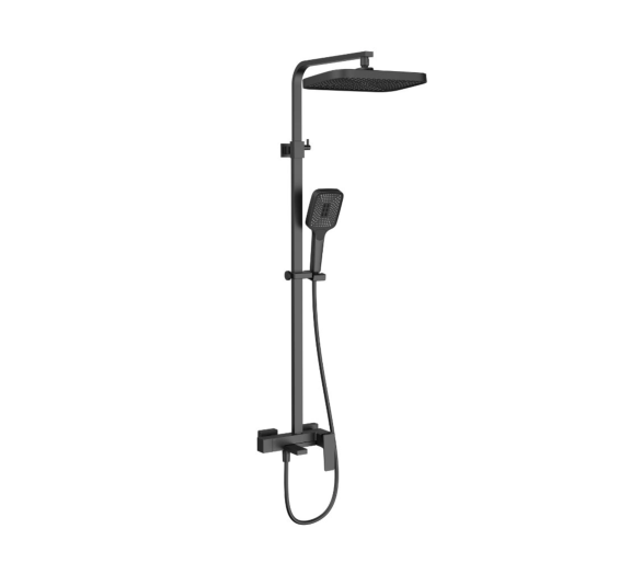 Душевая система 3 потр. Gemini Qtap Black Matt