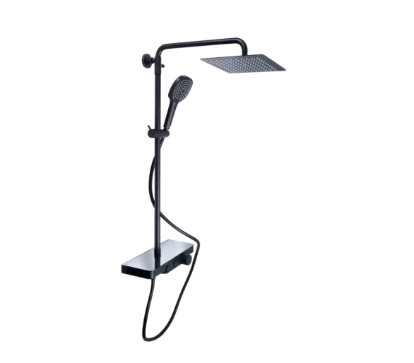 Душова система 2 спож. термо. Sloup Qtap Black Matt