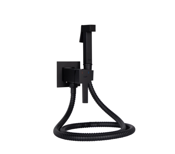 Набор для гигиенического душа Inspai-VariusK Qtap Black Matt