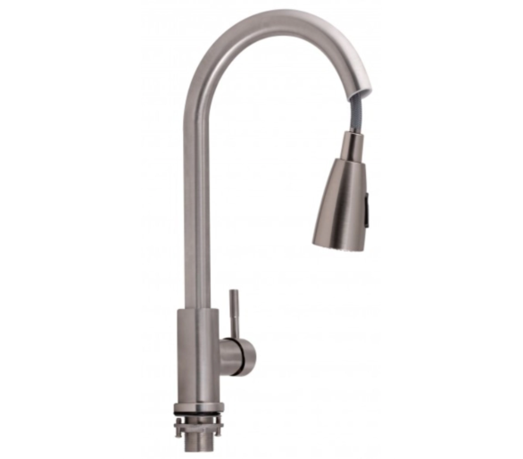 Смеситель для кухни выдвижной Lidz AriaFL Nickel