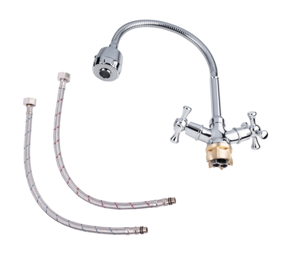 Змішувач для кухні гнучкий Lidz Lamb 274F Chrome