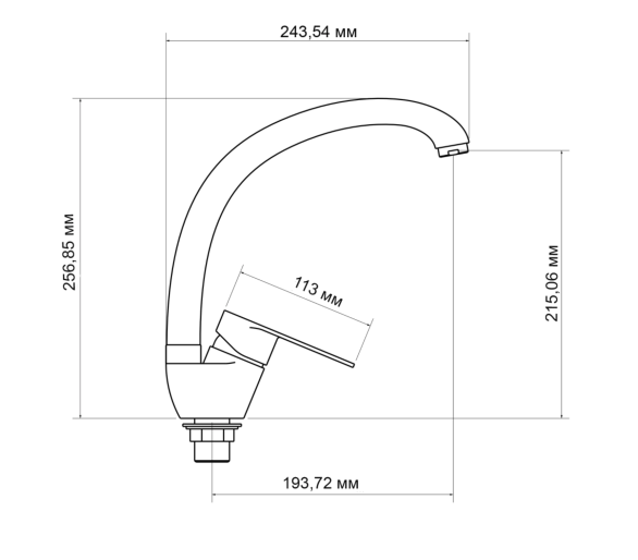 Смеситель для кухни Lidz Tani 008F Chrome