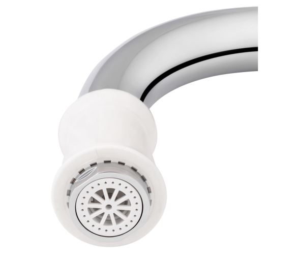 Смеситель для кухни проточний Lidz Warm 058 White / Chrome