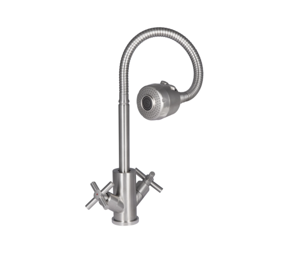 Смеситель для кухни гибкий Lidz WindF4 Nickel