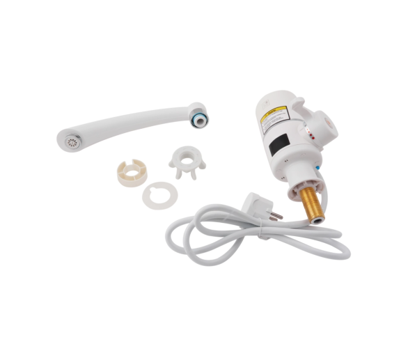 Смеситель для кухни проточний Lidz Warm 057 White / Chrome