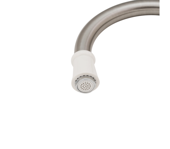 Змішувач для кухні проточний Lidz Warm 059 White / Nickel