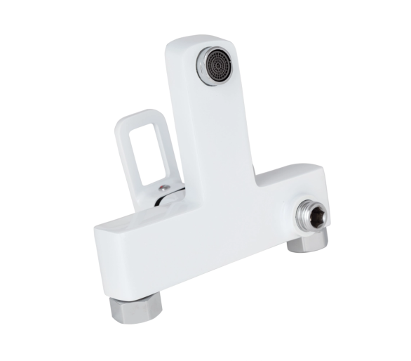 Смеситель для ванны Lidz Wawel 006 White