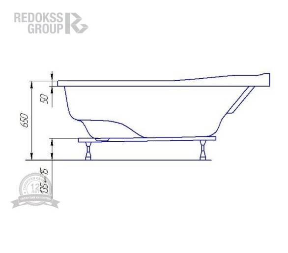 Акрилова ванна Redokss San Andria 200x90
