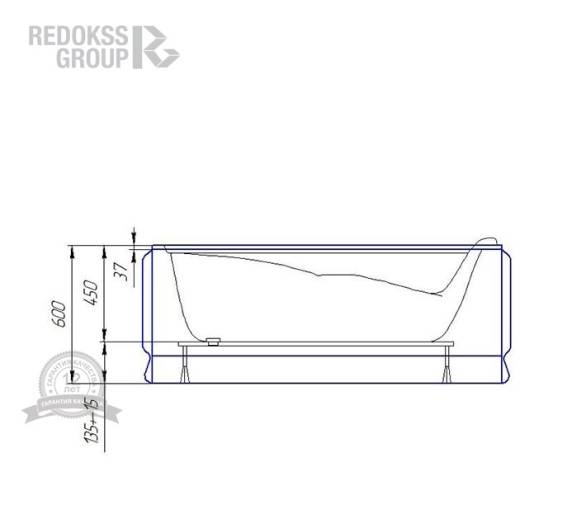 Акриловая ванна Redokss San Sassari 150x75