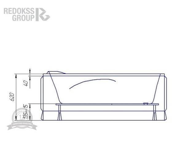 Акриловая ванна Redokss San Bergamo 170x75