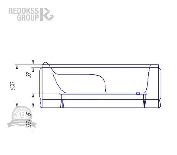 Акрилова ванна Redokss San Forli 180x80