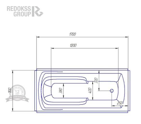Акрилова ванна Redokss San Siracusa 160x70