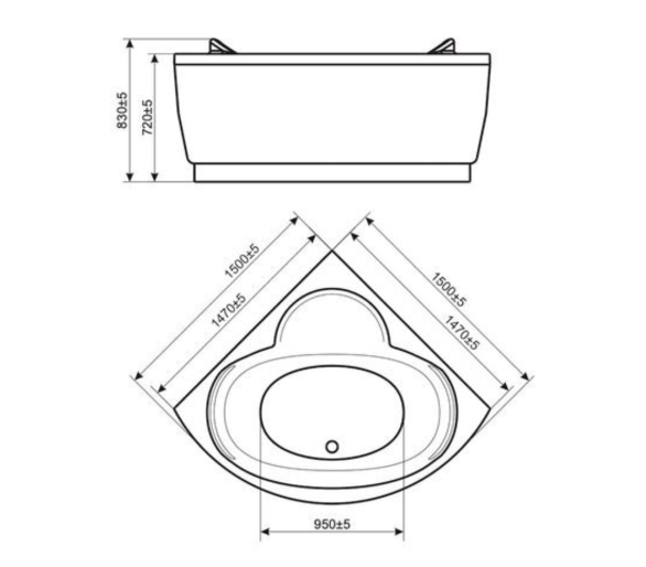 Гідроаеромасажна ванна WGT Rialto MAGGIORE 150x150 Hydro&Aero
