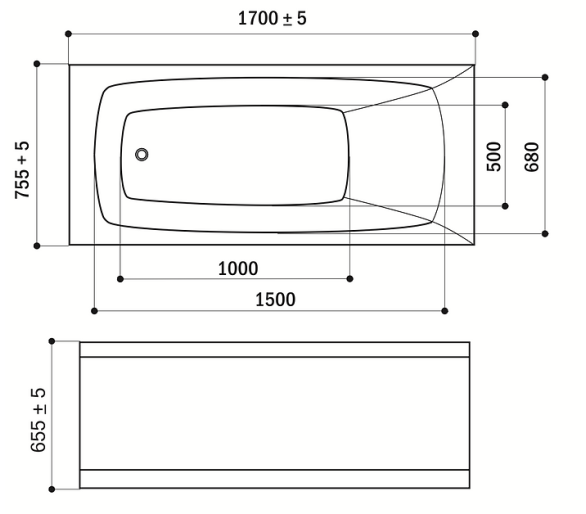 Гідромасажна ванна WGT Rialto LIDO 170x75