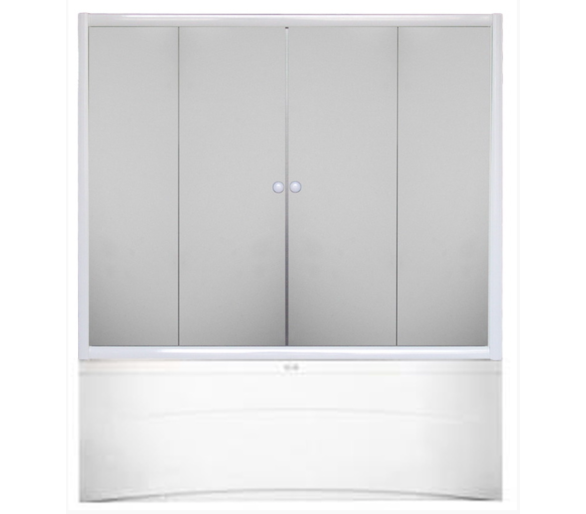 Шторка для ванни 150x140 KO&PO F150 W